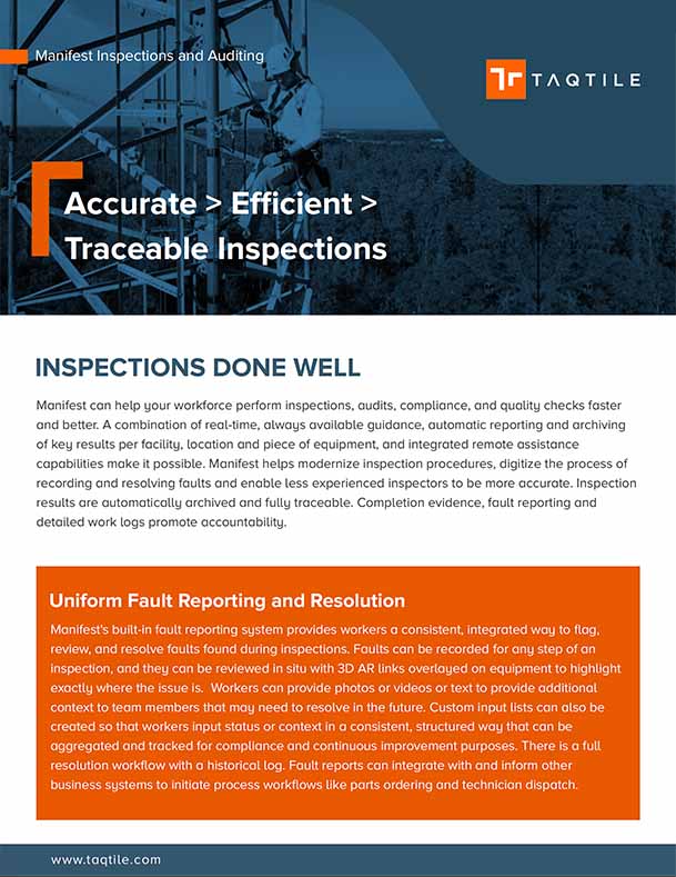 eqipment inspections with augmented reality taqtile manifest p1